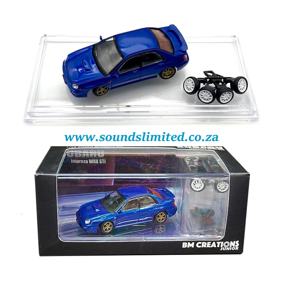 BM Creations Subaru Impreza WRX STI 2001 Blue (1/64) 64B0078