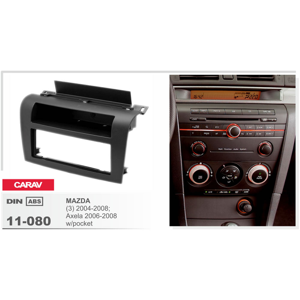 Carav 11-080 Mazda 3 In Dash Car Radio Trimplate