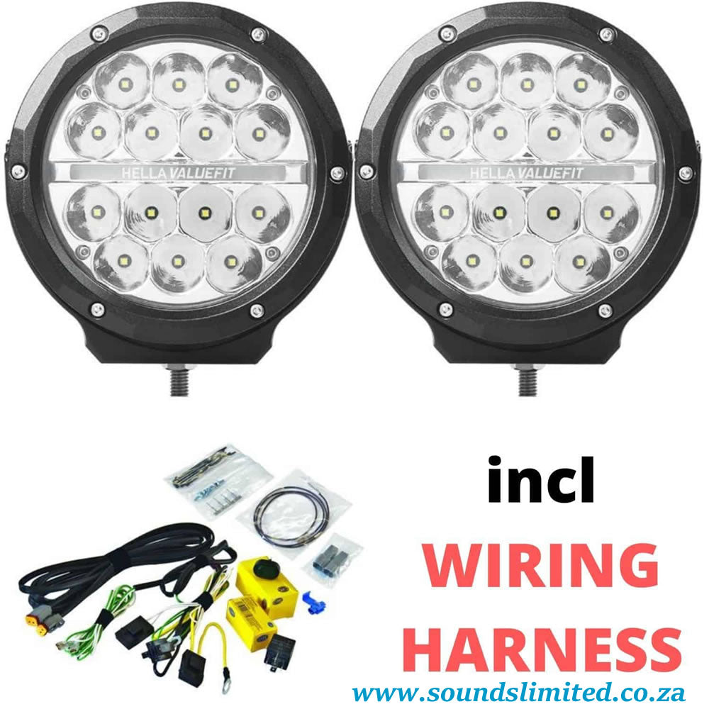 Hella VF6306-2 ValueFit Supernova 6” LED Auxiliary Spot Light ECE Approved (2 Spotlights with wiring Harness)