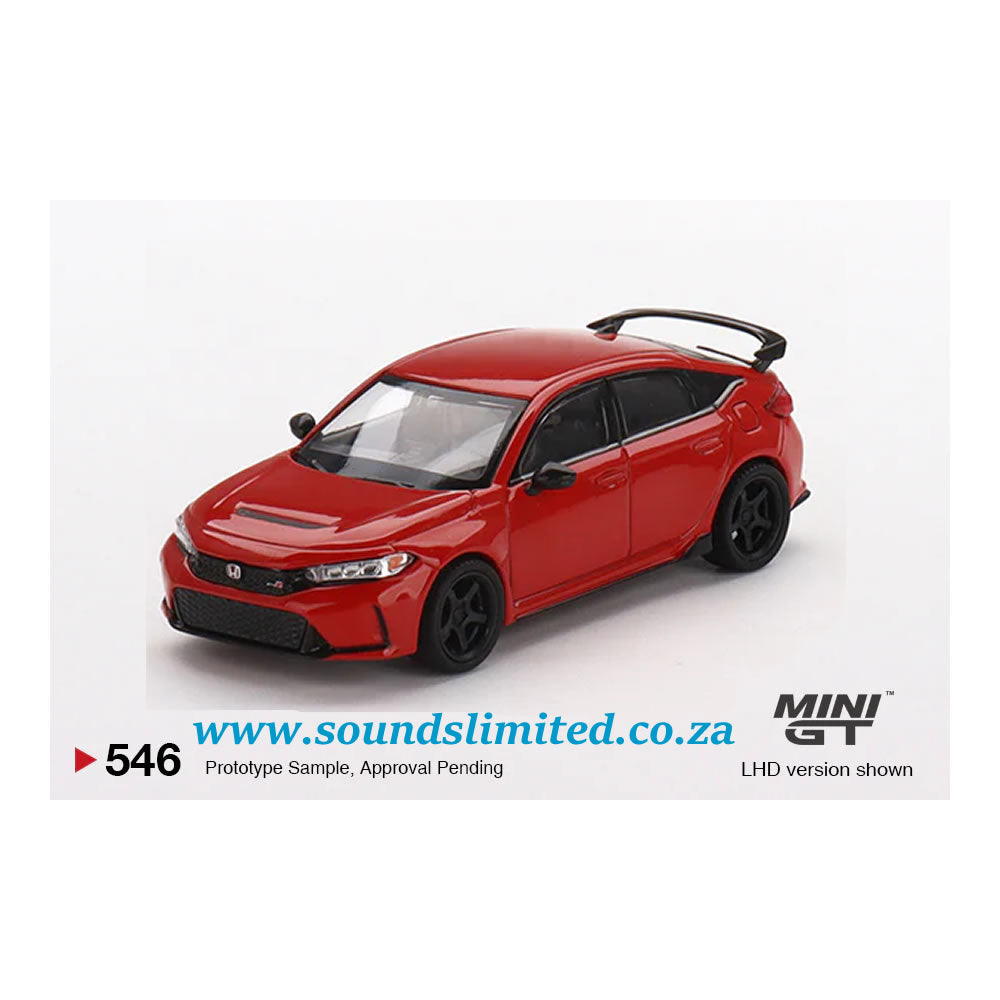 Mini GT #546 1/64 Honda Civic Type R Rallye Red 2023 W/ Advan GT Wheel (RHD)