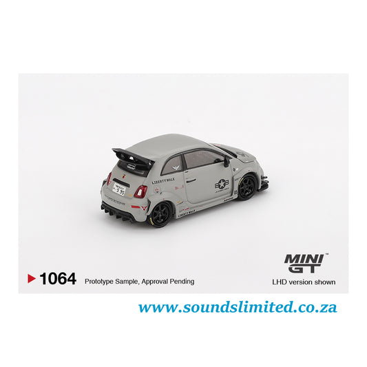 Mini GT #1064 Abarth 595 LB-WORKS x Abas Works Fighters Blister Packaging