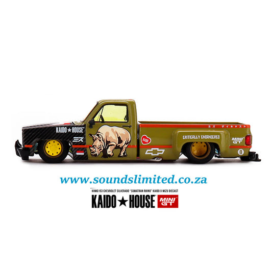 Mini GT *KAIDOHOUSE* #153 Chevrolet Silverado “Sumatran Rhino” KAIDO x MIZU Diecast