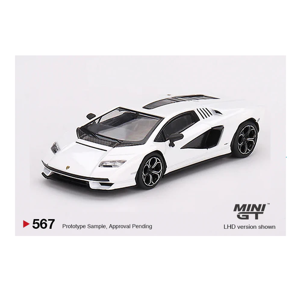 Mini GT #567 1/64 Lamborghini Countach LPI 800-4 Bianco Siderale LHD (BLISTER PACK)
