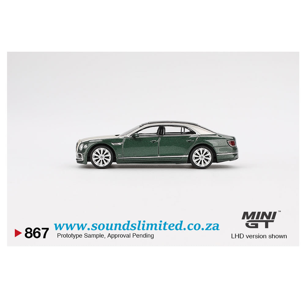 Mini GT #867 Bentley Flying Spur White Sand Verdant
