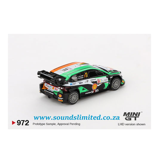 Mini GT #972 Hyundai i20 N Rally1 #11 2023 Rally Croatia Power Stage Winner