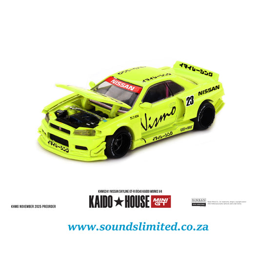 Mini GT Kaido House #241 Nissan Skyline GT-R (R34) Kaido Works V4