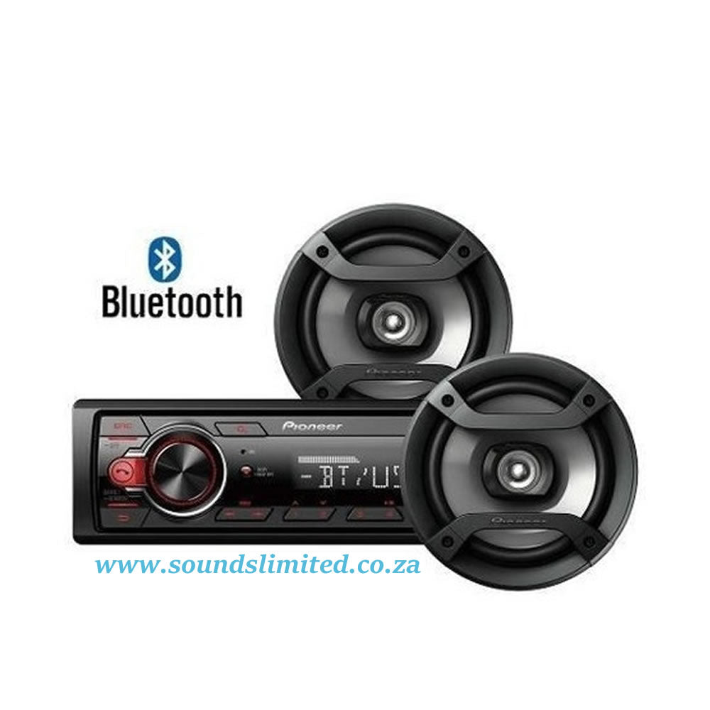 Pioneer MXT-S216BT Media Bluetooth, USB unit & 6″ Speaker Combo