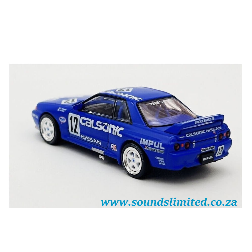 Pop Race 1/64 Nissan GTR R32 JTC #15 1990 Blue PR64-104