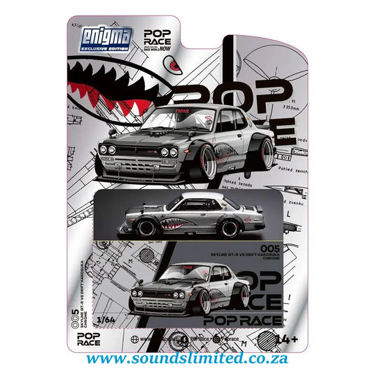 Pop Race 1/64 Skyline GT-R V8 Drift Hakosuka 005 Enigma Exclusive Edition PRE005