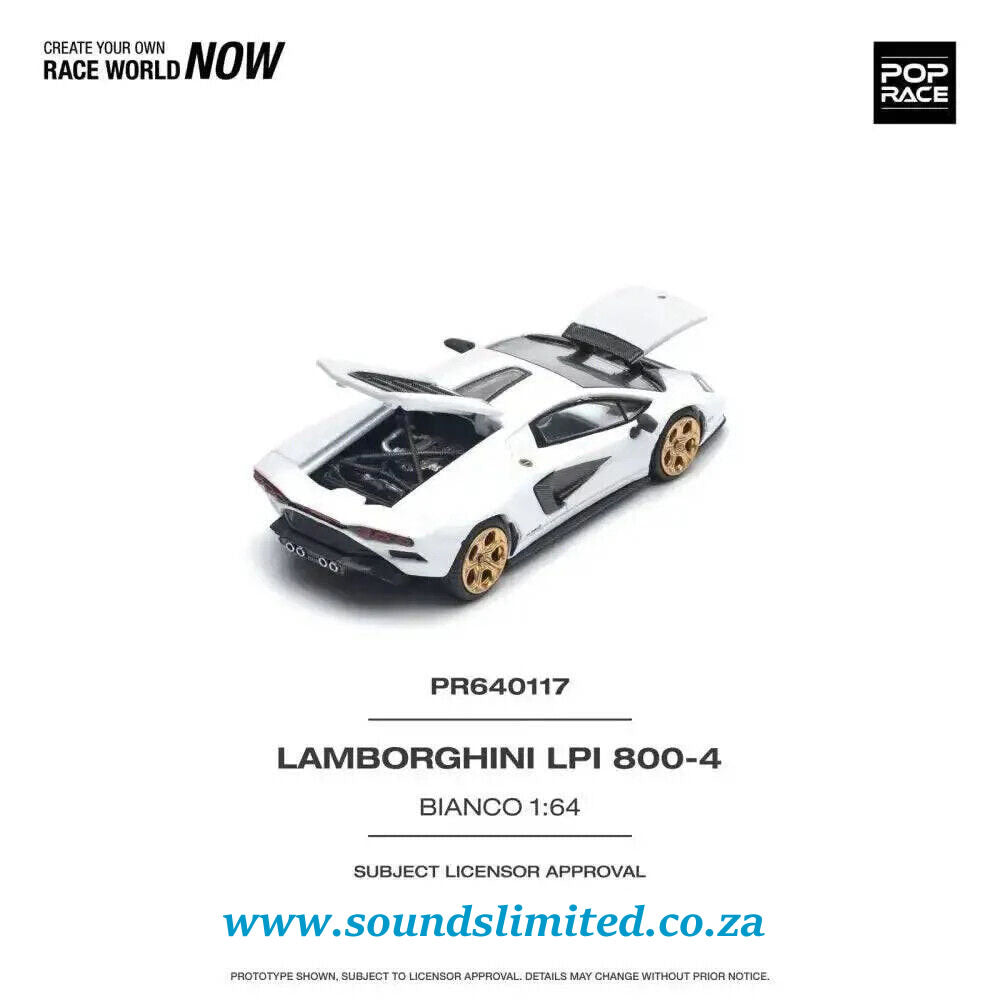 Pop Race Lamborghini Countach LPI 800-4 White 1/64 PR64-117