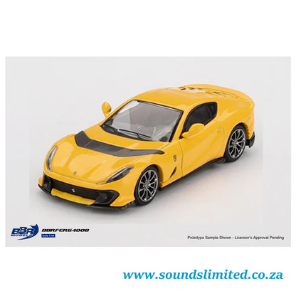 BBR Models 1/64 Ferrari 812 Competitizone Giallo Modena (Yellow) BBRFER64008