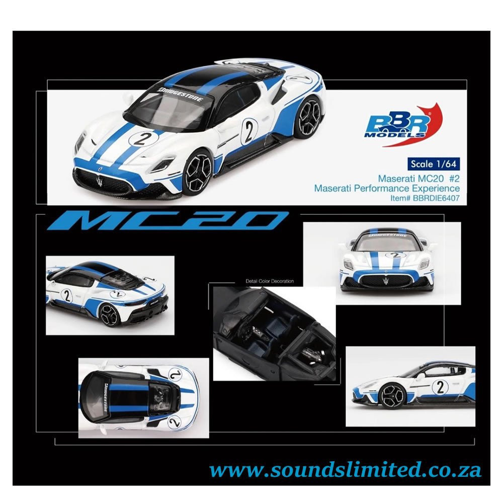 BBR Models 1/64 Maserati MC20 #2 Maserati Performance Experience BBRDIE6407