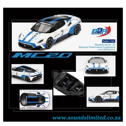 BBR Models 1/64 Maserati MC20 #2 Maserati Performance Experience BBRDIE6407