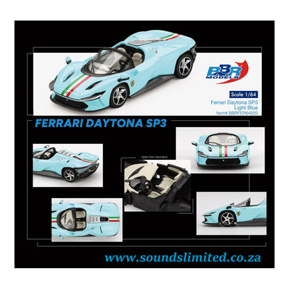 BBR Models Ferrari Daytona SP3 Light Blue 2024 BBRDIE64020