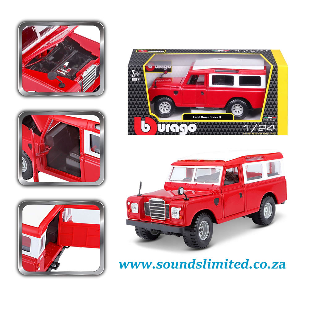 Bburago 1/24 Land Rover Series II Red 18-22063