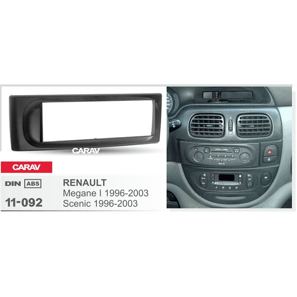 Carav 11-092 Renault Megane I ; Scenic In Dash Car Radio Trimplate