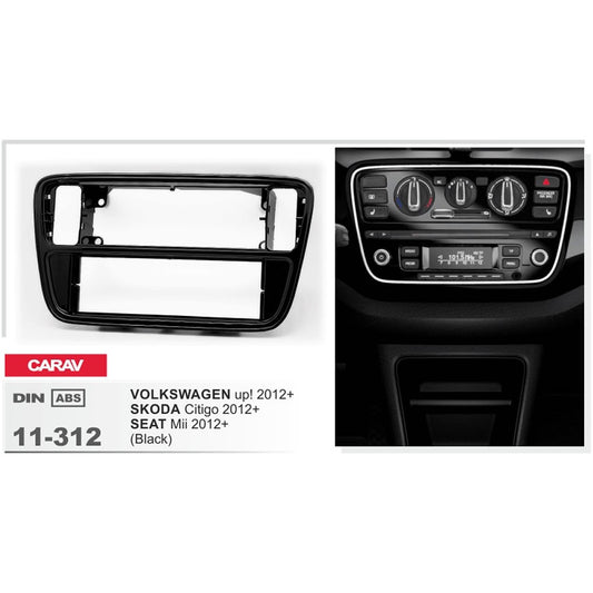 Carav 11-312 VW UP, Seat, Skoda In Dash Car Radio Trimplate
