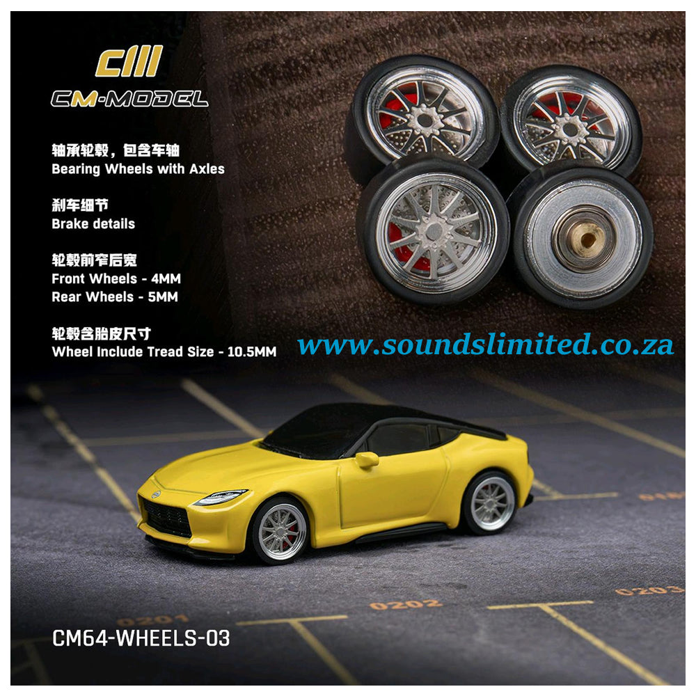 CM Model Custom 1/64 Bearing Wheels with Axles CM64-Wheel-03