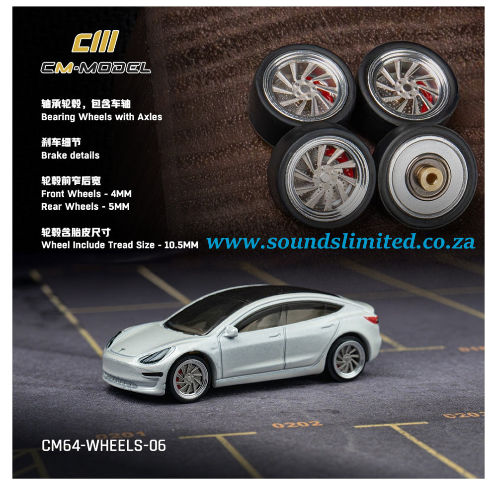 CM Model Custom 1/64 Bearing Wheels with Axles CM64-Wheel-06