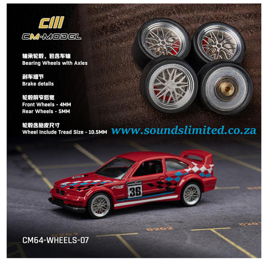 CM Model Custom 1/64 Bearing Wheels with Axles CM64-Wheel-07