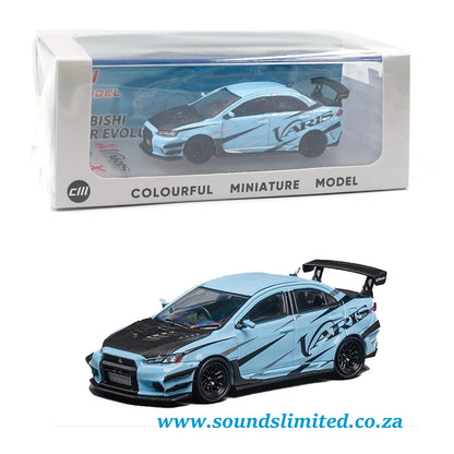 CM-Model Misubishi Lancer EVO X Varis Light Blue CM64-EVOX-08