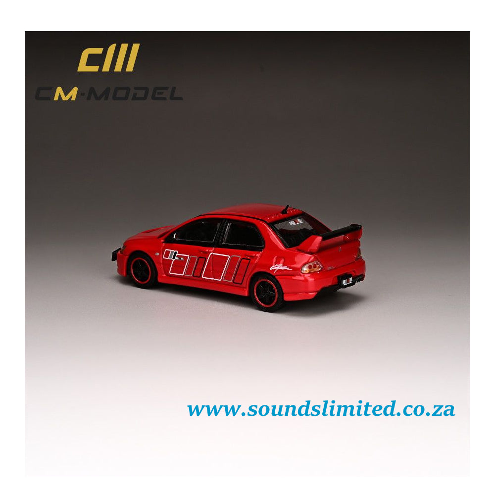 CM Model Mitsubishi Evolution IX Red Rally Art CM64-EVOIX-34