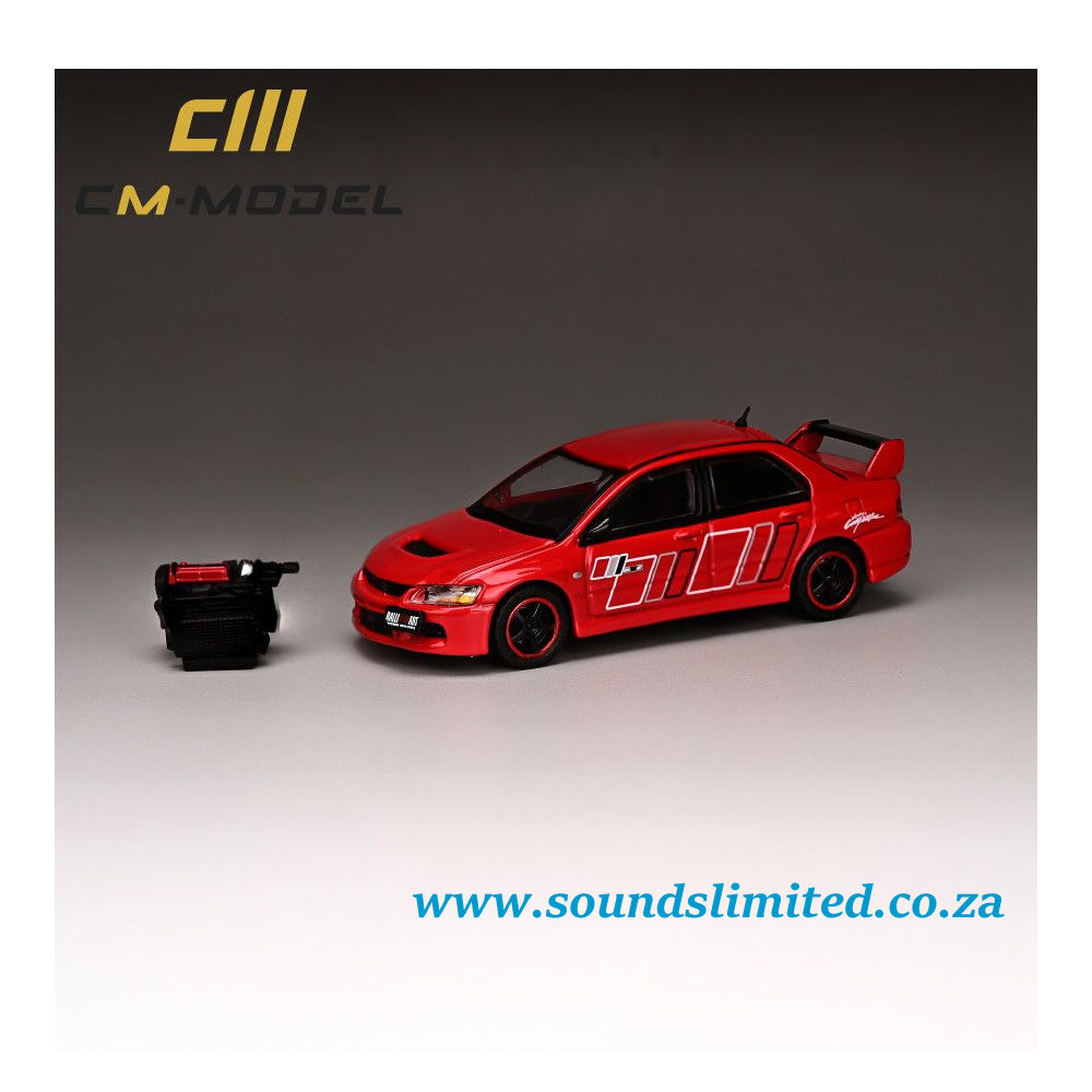 CM Model Mitsubishi Evolution IX Red Rally Art CM64-EVOIX-34
