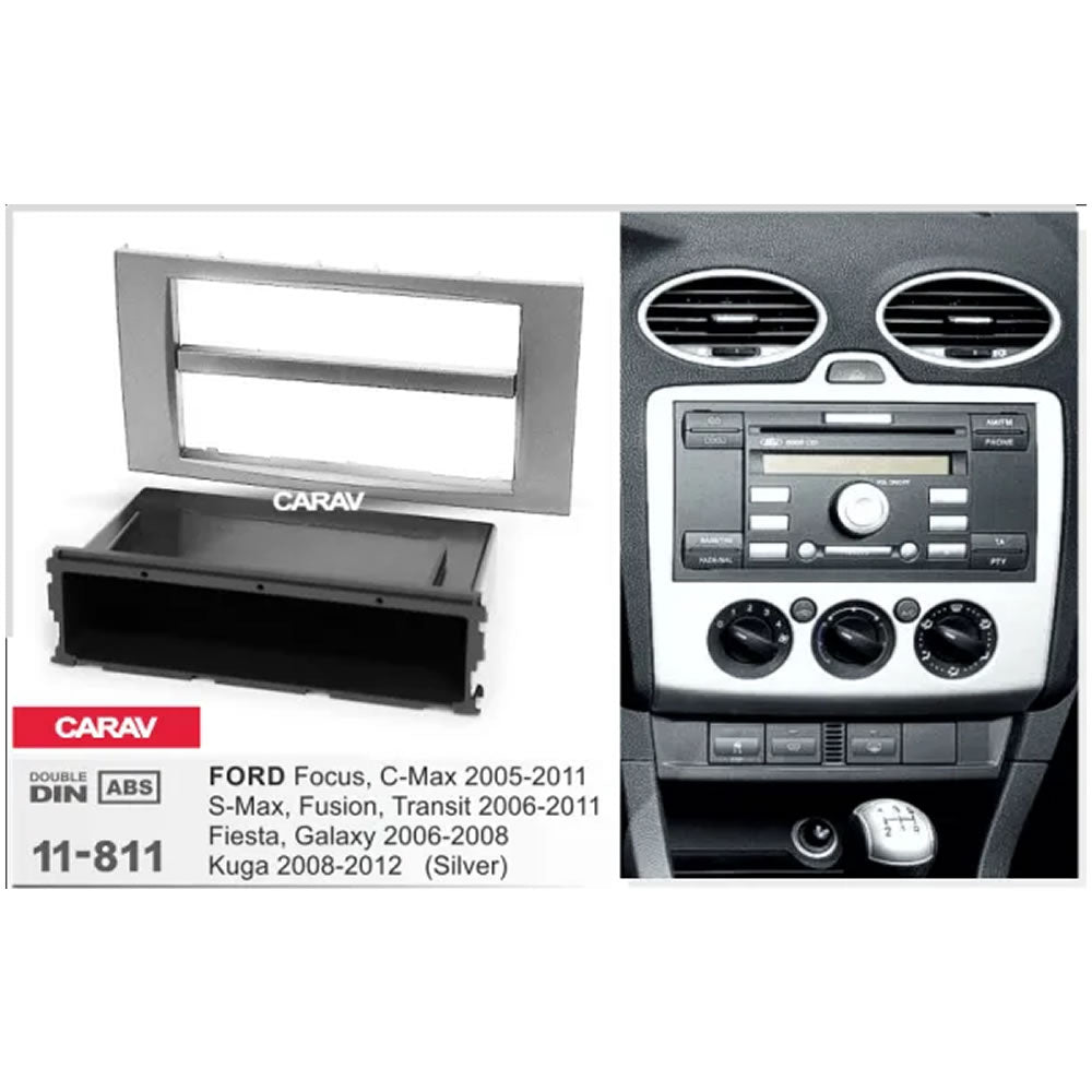 Carav 11-811 Ford Fiesta, Focus, C-Max, in dash Car Radio Trimplate