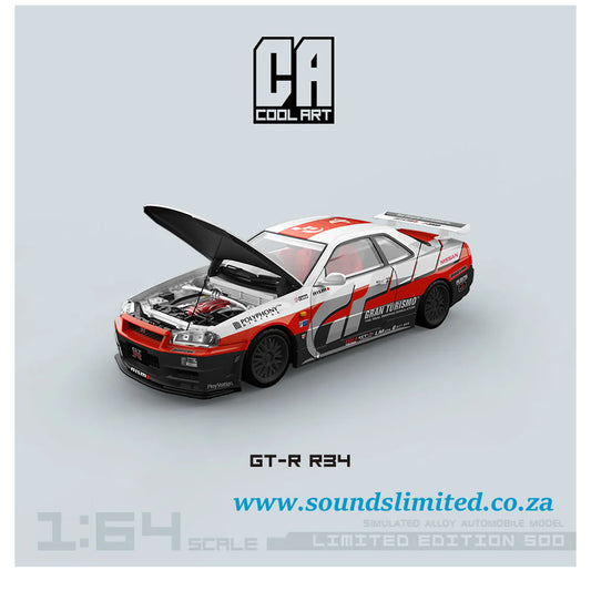 Cool Art 1/64 Nissan Skyline GT-R R34 Gran Turismo Racing Embossed Edition CA646304