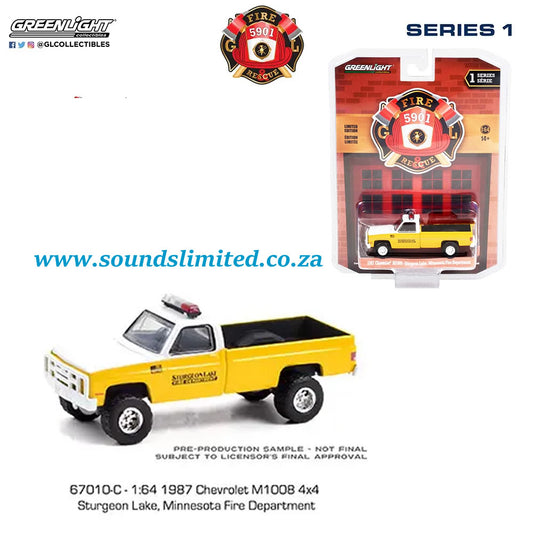 Greenlight 1987 Chevrolet M1008 Sturgeon Lake Minnesota Fire Department 67010-C