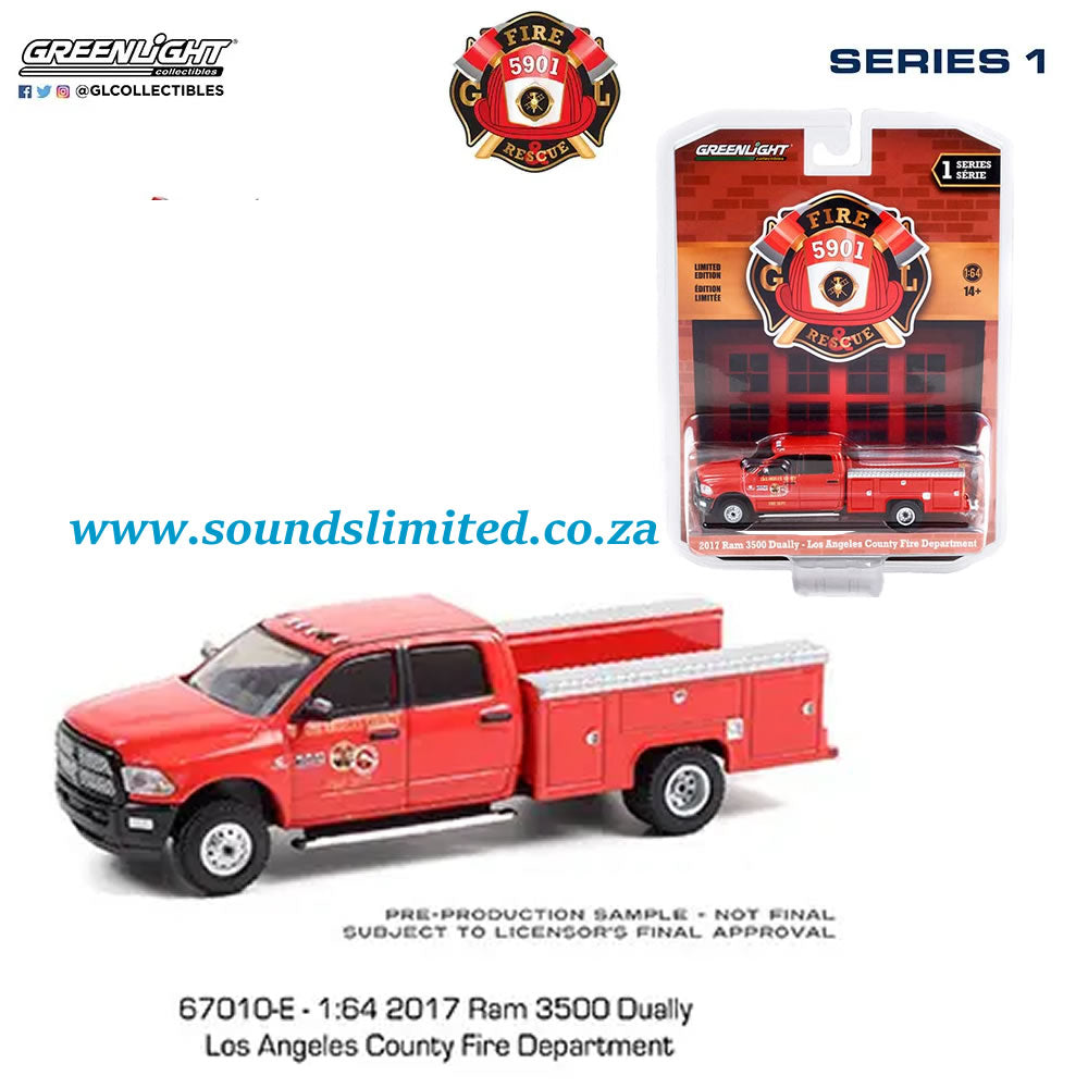 Greenlight 2017 Ram 3500 Dually Los Angeles County Fire Department 67010-E