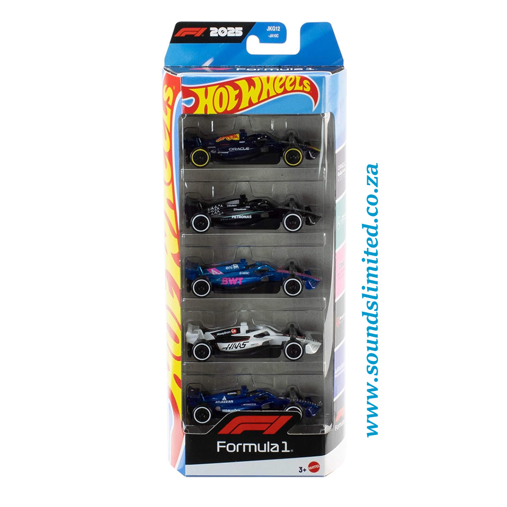 NEW!!! Hot Wheels Formula 1 2025 5 pack JLN11