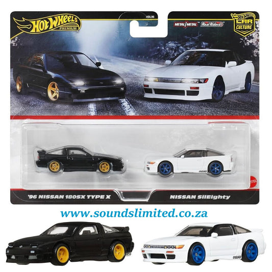 Hot Wheels Premium Car Culture 2-Pack '96 Nissan 180SX Type X - Nissan Sileighty JBK96