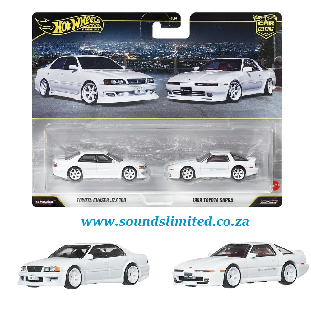 Hot Wheels Premium Twin Pack Toyota Chaser JZX 100 & 1989 Toyota Supra JHW57