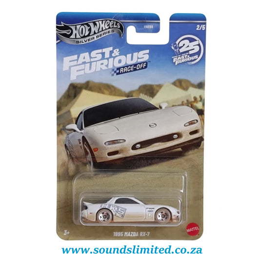 Hot Wheels Silver Series 1995 Mazda RX-7 Fast & Furious 25th Anniversary RACE OFF JKX16