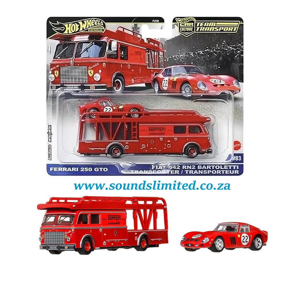 Hot Wheels Team Transport #83 Ferrari 250 GTO & Fiat 642 RN2 Bartoletti JBM37