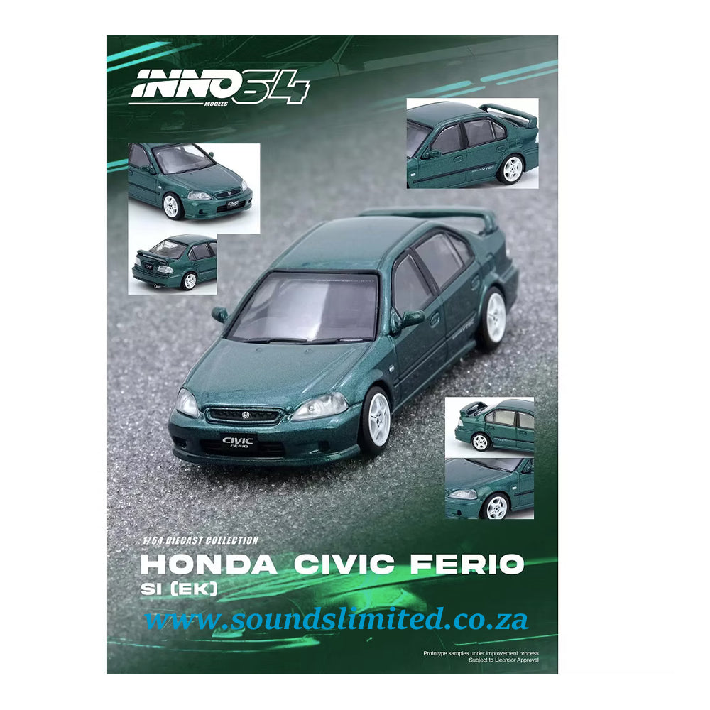 Inno Models Honda Civic Ferio Si EK IN64-EKS-GREEN