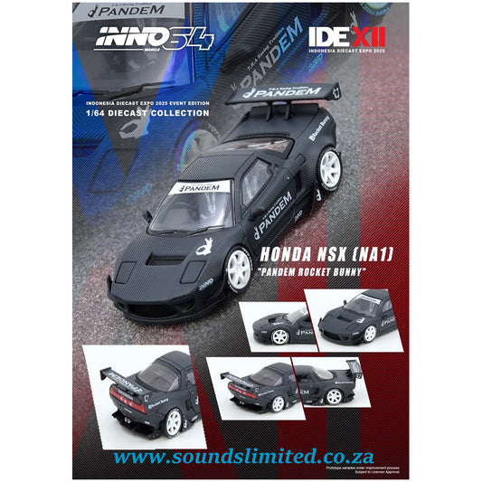 Inno64 Honda NSX (NA1) “Pandem Rocket Bunny” Black Carbon 2025 Indonesia Diecast Expo IDE-XII IN64-NSXP-IDE25