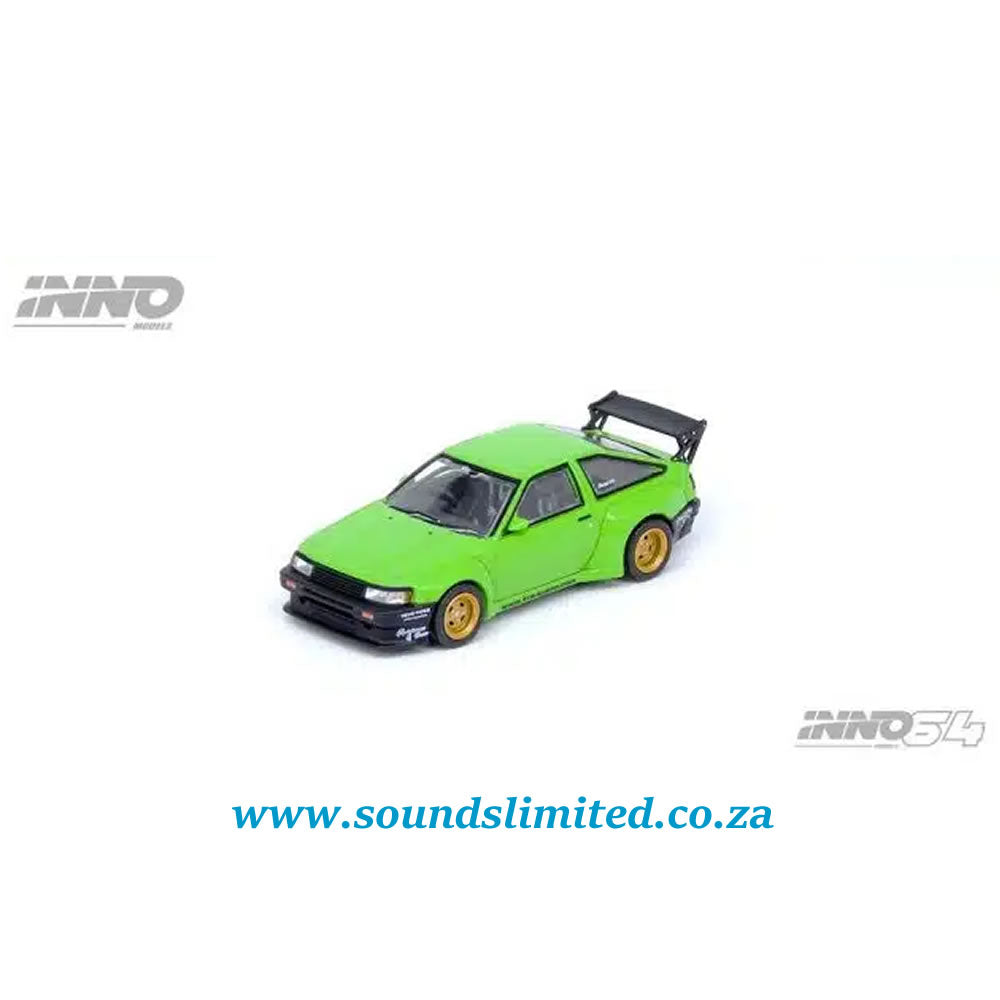 Inno64 Toyota AE86 Levin “PANDEM ROCKET BUNNY” Green IN64-AE86PL-GRN
