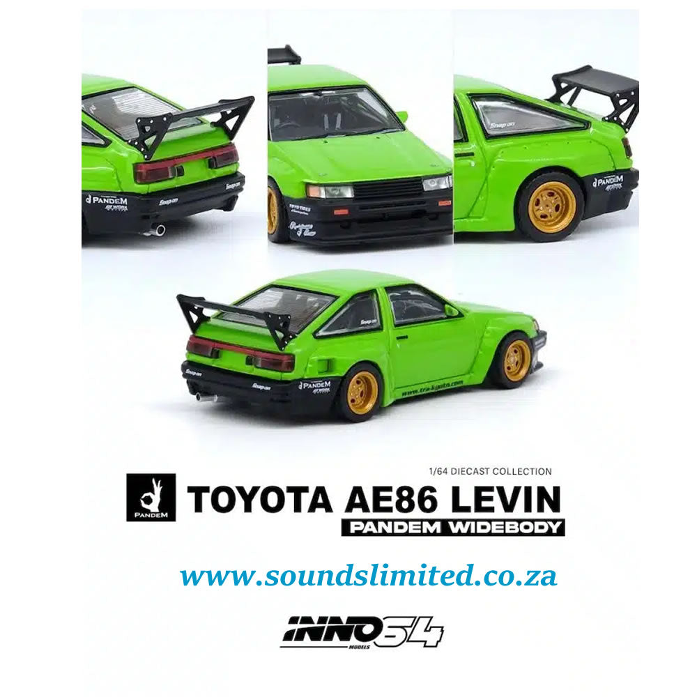 Inno64 Toyota AE86 Levin “PANDEM ROCKET BUNNY” Green IN64-AE86PL-GRN