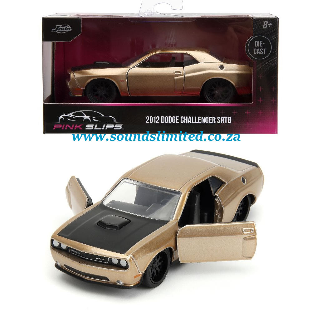 Jada 34855 2012 Dodge Challenger SRT8 Gold 1/32 Pink Slips