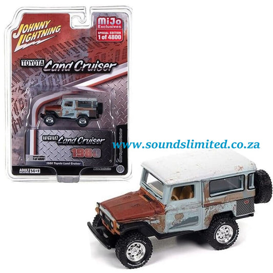 Johnny Lightning 1980 Toyota Land Cruiser Gray and Red Primer (Weathered) Special Edition JLCP7463