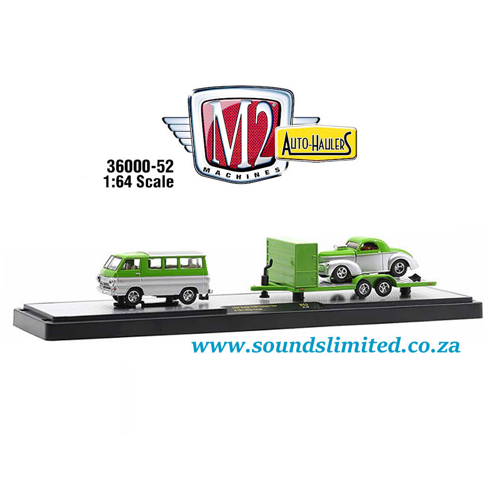 M2 1:64 Auto Haulers Wave 52 1964 Dodge A100 Camper Van & 1941 Willys Coupe