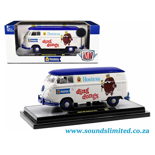 M2 Machines 1/24 1960 Volkswagen Delivery Van "Hostess Ding Dongs" Wimbledon White with Blue Top Limited Edition 40300-97A