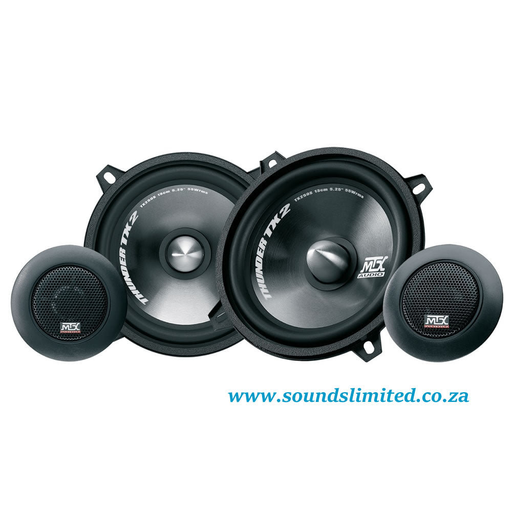 MTX Audio TX250S TX2 Component (Separate) speakers 5.25" 2-way 55w RMS 380w Peak 4Ω