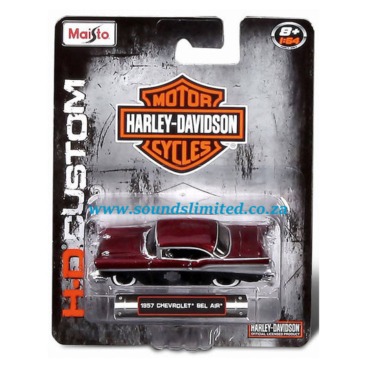 Maisto 1957 Chevy Bel Air Harley Davidson 1:64
