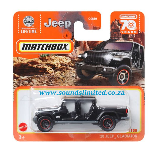 Matchbox '20 Jeep Gladiator #41 Black HLD26