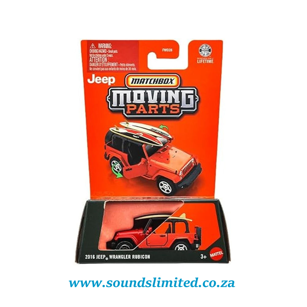 Matchbox Moving Parts 2016 Jeep Wrangler Rubicon JHV51
