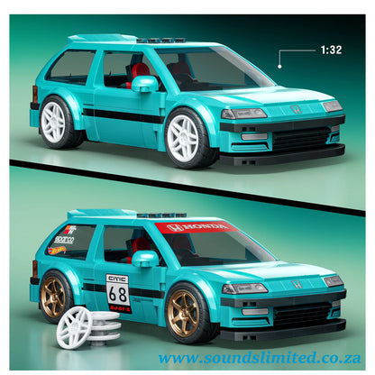 Mattel Brick Shop Hot Wheels Custom ’90 Honda Civic EF Building Set JHF62