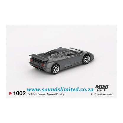 Mini GT #1002 Bugatti EB110 Super Sport Grigio Scuro